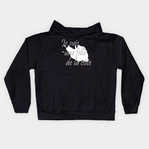 Je suis une fille de la côte Kids Hoodie by ChezALi